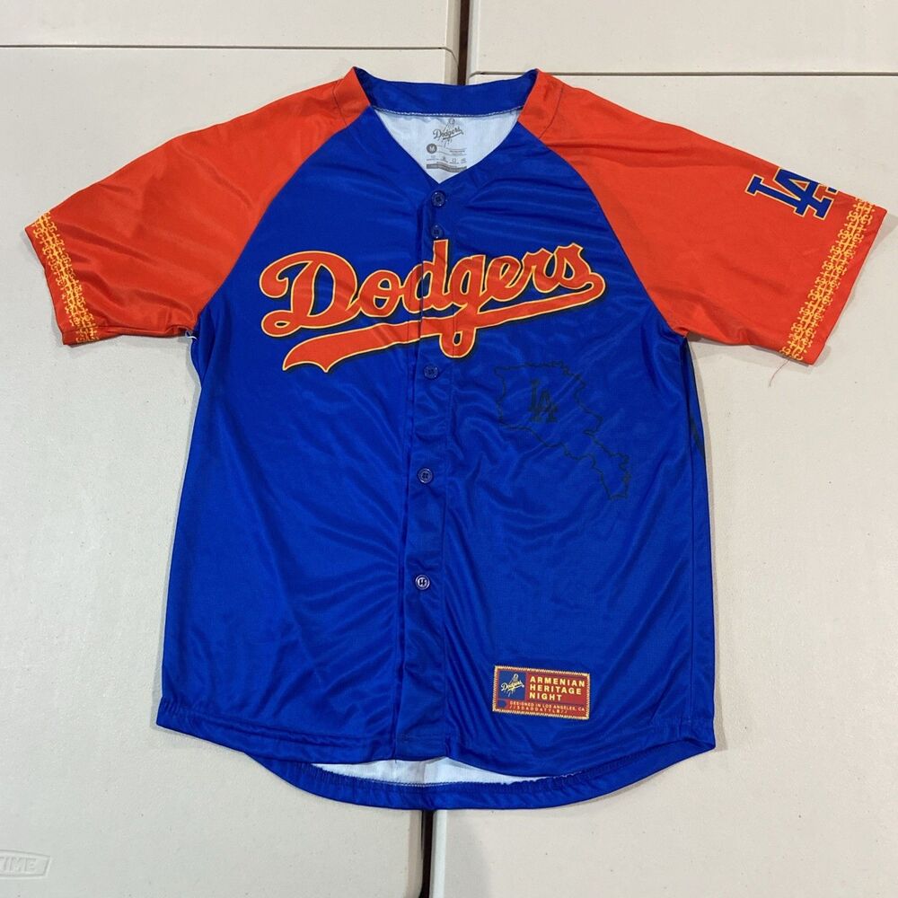 Los Angeles LA Dodgers 2024 Armenian Heritage Night SGA Jersey Adult Size Medium